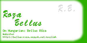 roza bellus business card
